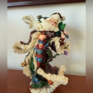 Festive Santa Claus Figurine with Rich Colors-1999 Lenox Santa
